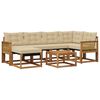 vidaXL Ensemble de canap&eacute;s d'ext&eacute;rieur 7 pcs Naturel et Beige