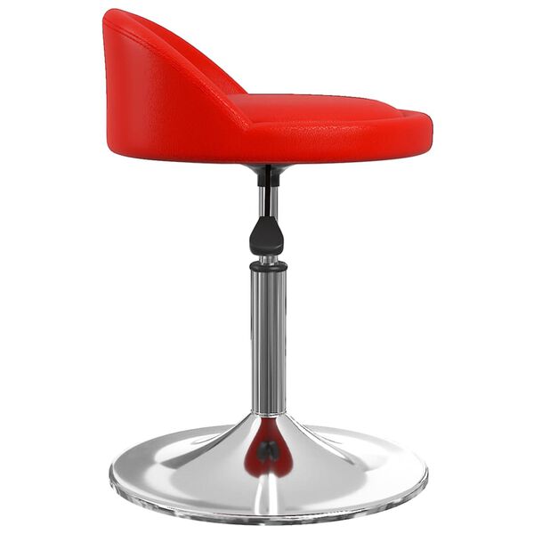 vidaXL Chaise pivotante de salle &agrave; manger Rouge Similicuir