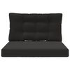 vidaXL Coussin de canap&eacute; d'ext&eacute;rieur 2 pcs Noir Polyester