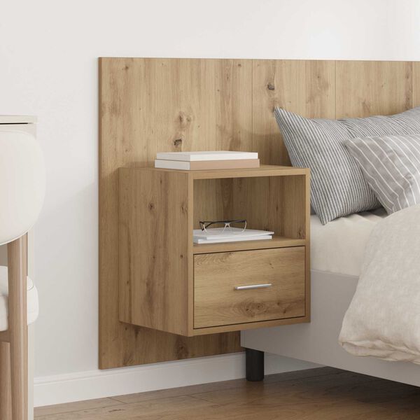 vidaXL T&ecirc;te de lit avec armoire avec tiroir 3 pcs Ch&ecirc;ne artisanal