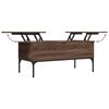 vidaXL Table basse chêne marron 100x50x45cm bois d'ingénierie et métal