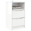 vidaXL Tables de chevet 2 pcs Blanc brillant 40 x 30 x 467 cm