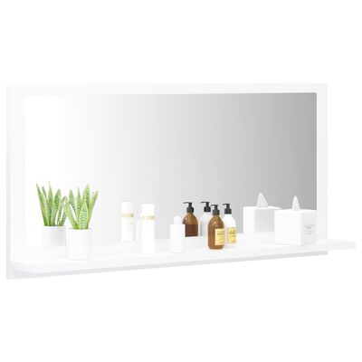 vidaXL Miroir de salle de bain Blanc 80x10,5x37 cm Aggloméré