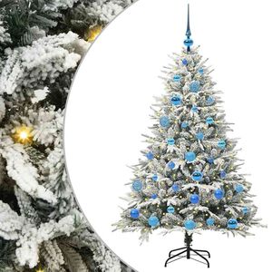 vidaXL Arbre de No&euml;l artificiel pr&eacute;-&eacute;clair&eacute; avec ensemble de boules