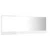 vidaXL Miroir de salle de bain Blanc brillant 100x10,5x37 cm Agglom&eacute;r&eacute;