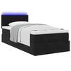 vidaXL Lit ottoman avec matelas et LED noir 80x200cm velours