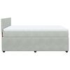 vidaXL Sommier &agrave; lattes de lit et matelas Gris clair 140x190cm Velours