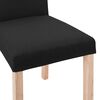 vidaXL Chaises &agrave; manger lot de 2 noir tissu
