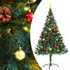 vidaXL Arbre de No&euml;l artificiel pr&eacute;-&eacute;clair&eacute; avec boules vert 150 cm