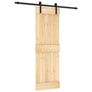 vidaXL Porte coulissante 70 x 210 cm Bois de pin massif (non trait&eacute;)