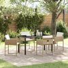 vidaXL Ensemble de salle &agrave; manger pour jardin 5 pcs Beige polyrotin