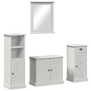 vidaXL Ensemble de mobilier de salle de bain 4 pcs Blanc antique