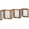 vidaXL Porte de chien pliable avec supports 6 pcs Bois ancien 362 cm