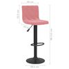 vidaXL Tabourets de bar lot de 2 rose velours