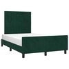 vidaXL Cadre de lit sans matelas vert fonc&eacute; 120x190 cm velours
