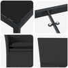 vidaXL Ensemble de salle &agrave; manger pour jardin 7 pcs Noir polyrotin