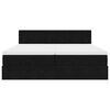 VidaXL Cadre de lit ottoman avec matelas noir 180x200cm velours
