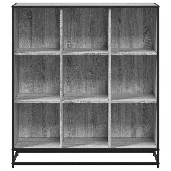 vidaXL Biblioth&egrave;que sonoma gris 97,5x33x107,5 cm bois ing&eacute;nierie m&eacute;tal