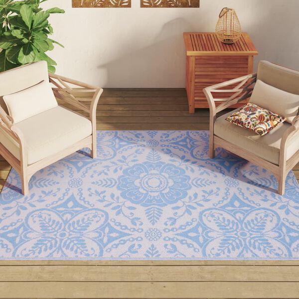 vidaXL Tapis d'ext&eacute;rieur ARAKIL bleu azur&eacute; 140x200 cm PP