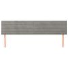 vidaXL T&ecirc;tes de lit Gris clair 180x5x78/88 cm Velours