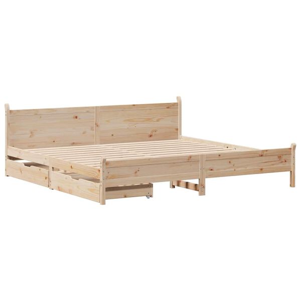 vidaXL Cadre de lit sans matelas 180x200 cm bois massif de pin