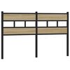 vidaXL T&ecirc;te de lit ch&ecirc;ne sonoma 140 cm fer et bois d&rsquo;ing&eacute;nierie