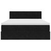 VidaXL Cadre de lit ottoman avec matelas noir 140x200 cm velours