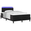 vidaXL Lit &agrave; ressort LED avec matelas Noir 120 x 200 cm Velours
