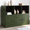 vidaXL Buffet vert olive 99x39x73 cm acier
