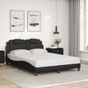 vidaXL Cadre de lit Viana avec LED sans matelas noir 120x200 cm