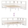 vidaXL Lit biblioth&egrave;que sans matelas blanc 140x200 cm bois pin massif