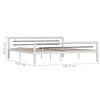 vidaXL Cadre de lit sans matelas blanc et noir métal 180x200 cm