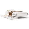 vidaXL Cadre de lit sans matelas blanc 75x190 cm bois de pin massif