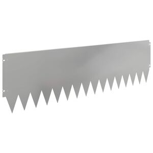 vidaXL Bordure de Pelouse 10 pc 103 x 30 cm Acier Argent&eacute;