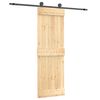 vidaXL Porte coulissante Naturel et noir 70 x 210 cm