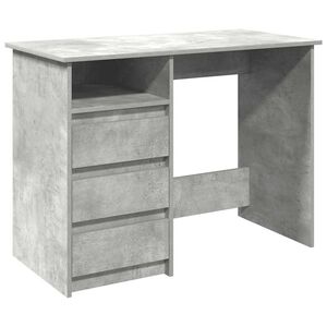 vidaXL Bureau gris b&eacute;ton 102x50x75 cm bois d'ing&eacute;nierie