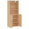 vidaXL Buffet haut Ch&ecirc;ne sonoma 69,5x34x180 cm Bois d'ing&eacute;nierie