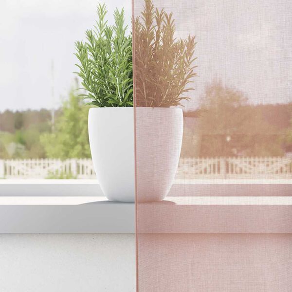 vidaXL Rideaux en voile avec œillets 2 pcs rose 140 x 300 cm