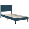 vidaXL Cadre de lit avec matelas Bleu 80 x 200 cm Velours