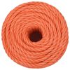 vidaXL Corde de travail Orange 16 mm 25 m Polypropyl&egrave;ne
