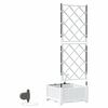 vidaXL Cache-pot de jardin Blanc 40 x 40 x 126 cm Acier