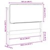 vidaXL T&ecirc;te de lit capitonn&eacute;e Blanc et gris clair 100 cm Pin massif