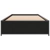 vidaXL Cadre de lit sans matelas noir 90x190 cm