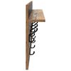 vidaXL Porte-manteau mural avec &eacute;tag&egrave;re Bois ancien 80 x 40 x 12 cm