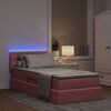 vidaXL Lit avec rangement et LED avec matelas Rose 90 x 190 cm Velours
