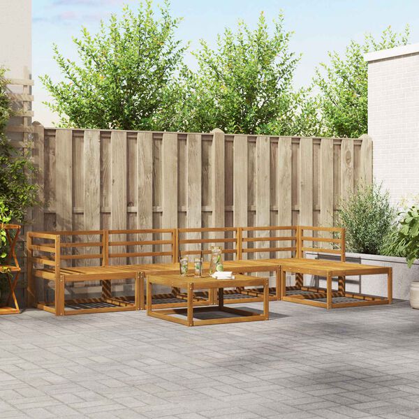 vidaXL Ensemble de canap&eacute;s d'ext&eacute;rieur 6 pcs Naturel