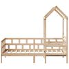vidaXL Lit de jour avec toit sans matelas 90x190 cm bois massif