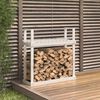 vidaXL Support pour bois de chauffage Blanc 110x35x108,5cm Bois de pin