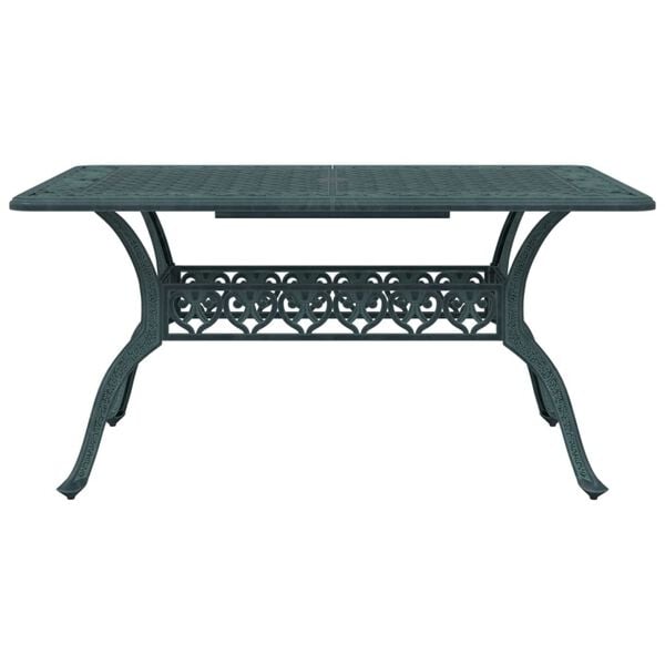 vidaXL Ensemble &agrave; manger de jardin 5 pcs vert aluminium coul&eacute;