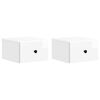 vidaXL Cabinet de chevet mural 2 pcs Blanc brillant 34,5 x 33 x 20 cm